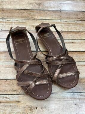 Rocket Dog Women's Metallic Brown Bronze Strappy Joy Sandals Size 8m